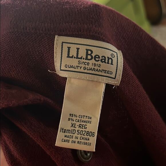 L.L. BEAN collared rugby style cashmere blend sweater XL - Picture 2 of 3